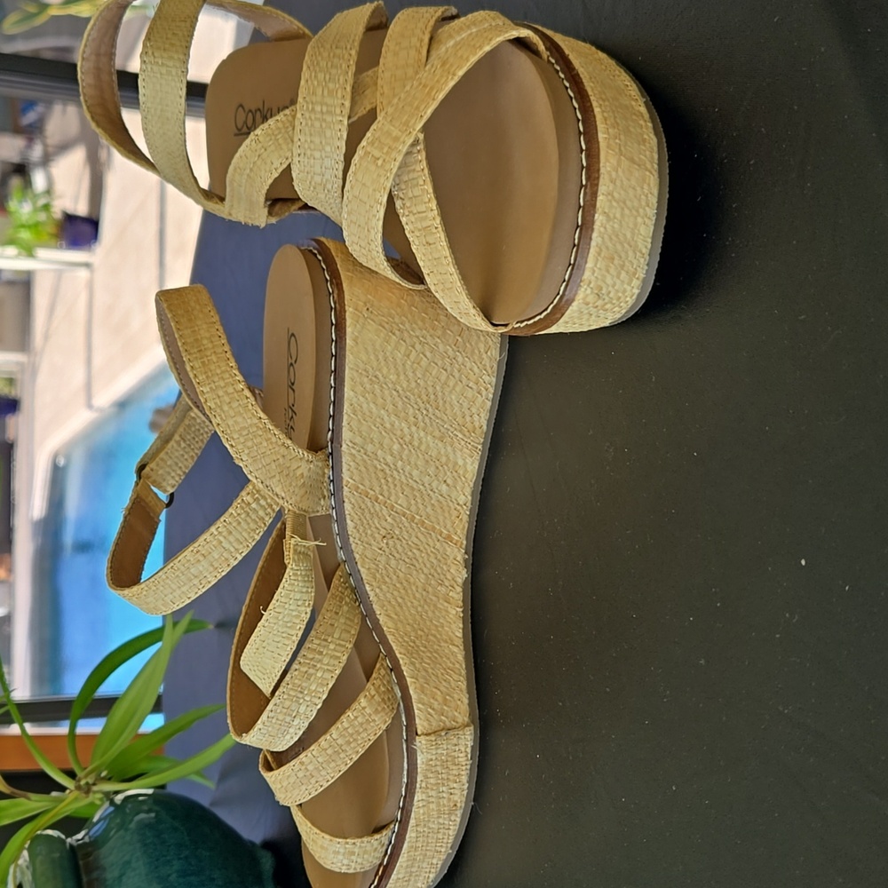 Corkys All Nighter Wedge Sandals Size 8 NWOT